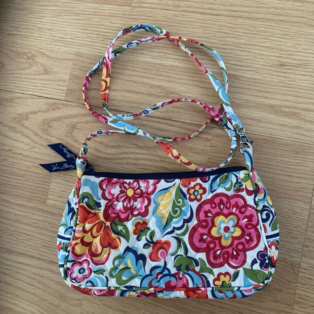 VERA BRADLEY Hope Garden Pattern Mini Crossbody Retired Handbag Quilted Zipper
